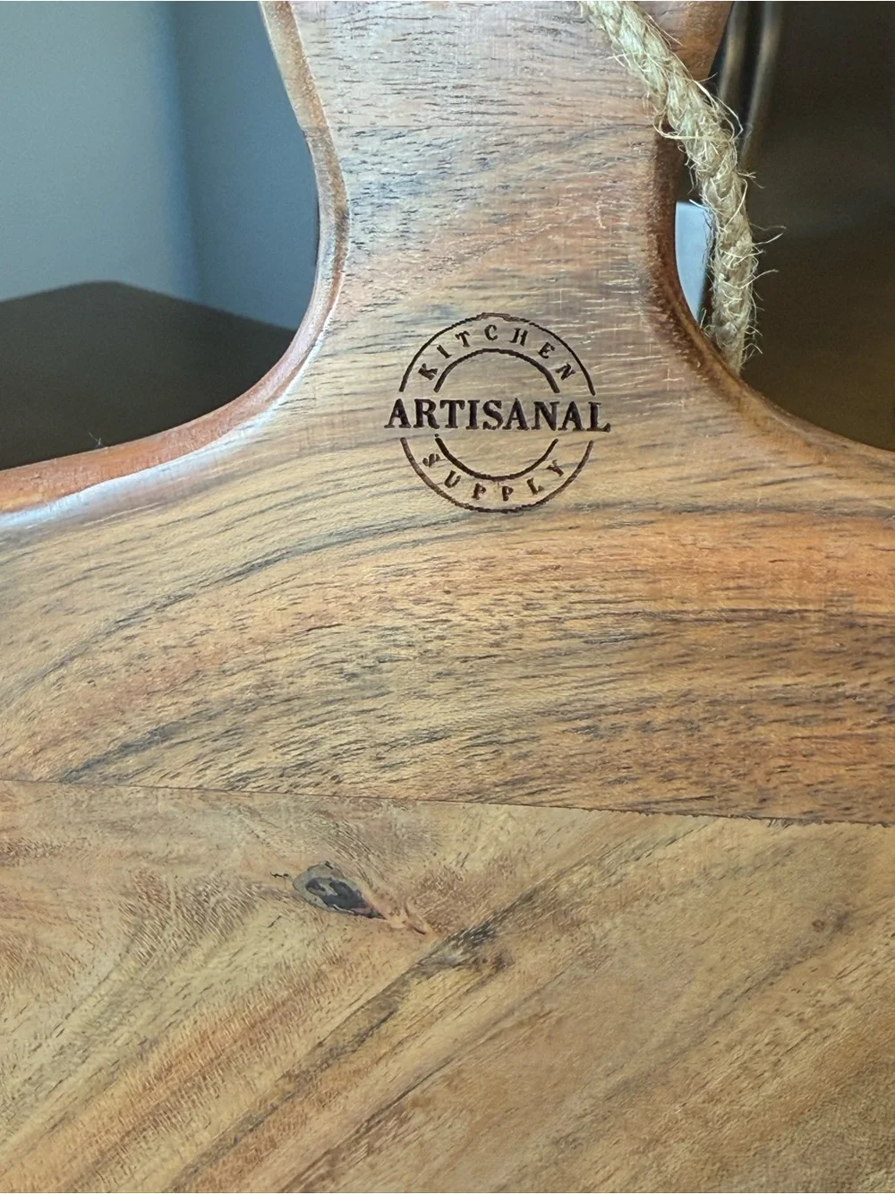 Artisanal Two-Tone Wood and White Marble Serving Board